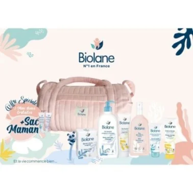 BIOLANE SAC MAMAN MATELASSEE BLUE VERT JAUNE