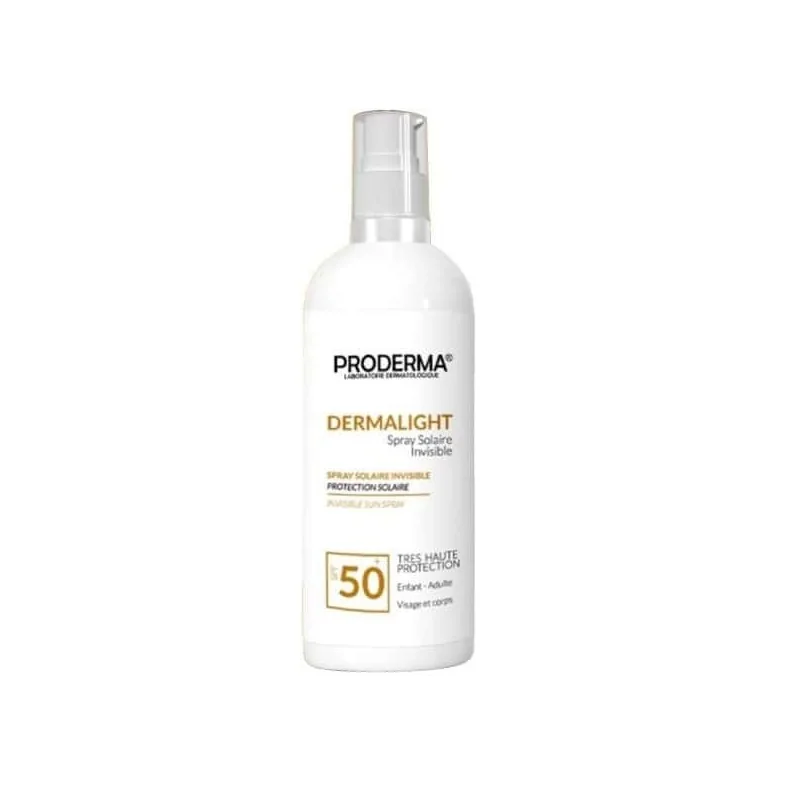 PRODERMA DERMALIGHT SPRAY ÉCRAN SOLAIRE INVISIBLE 220 ML SFP 50+