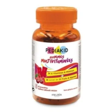 PEDIAKID GOMMES MULTIVITAMINÉES ARÔME CERISE 60 UNITÉS