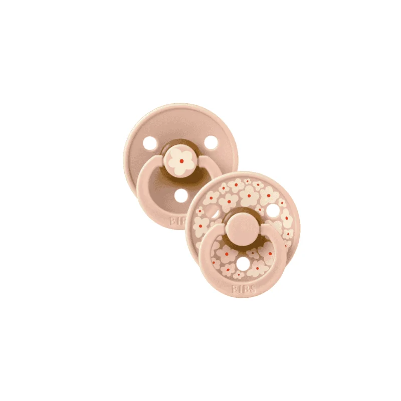 BIBS 2 SUCETTES COLOUR NATURAL RUBBER JASMINE BLUSH MIX SIZE 1