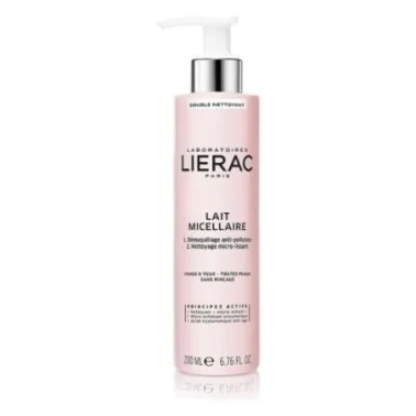 LIERAC LAIT MICELLAIRE DOUBLE NETTOYANT VISAGE ET YEUX 200ML