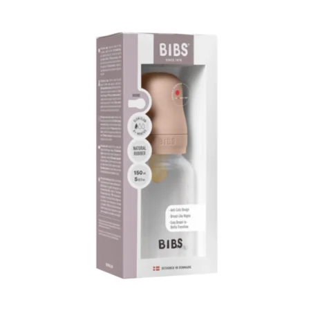 BIBS BIBERON BOTTLE LATEX SLOW FLOW BABY 0M+ 150ML