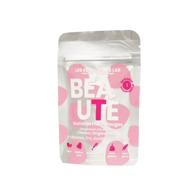 LES ESSENTIELLES LAB BEAUTE GUMMIES FRUITS ROUGES 14 GUMMIES