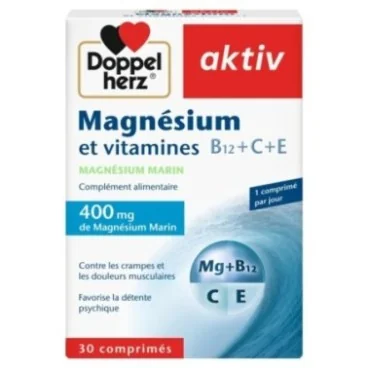 AKTIV MAGNÉSIUM ET VITAMINES B12+C+E 60 CAPSULES
