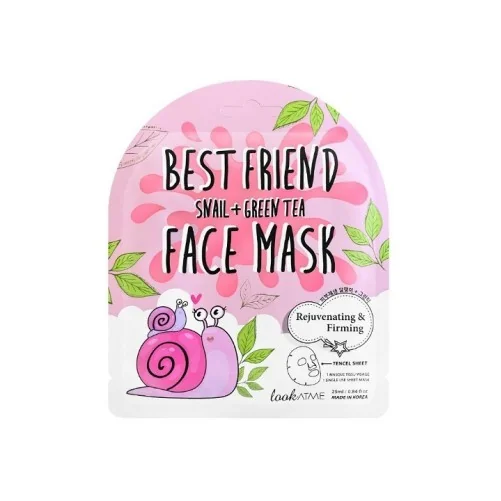 LOOK AT ME MASQUE FACIAL TENCEL BEST FRIEND (ESCARGOT + THÉ VERT)