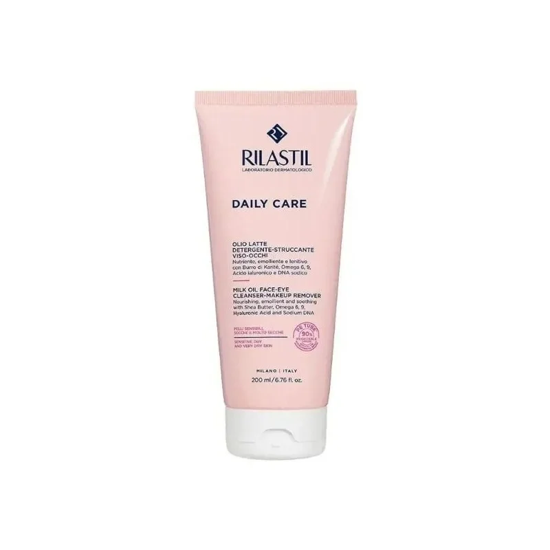 RILASTIL DAILY CARE MILK OIL FACE EYE CLEANSER MAKE UP REMOVER 200 ML