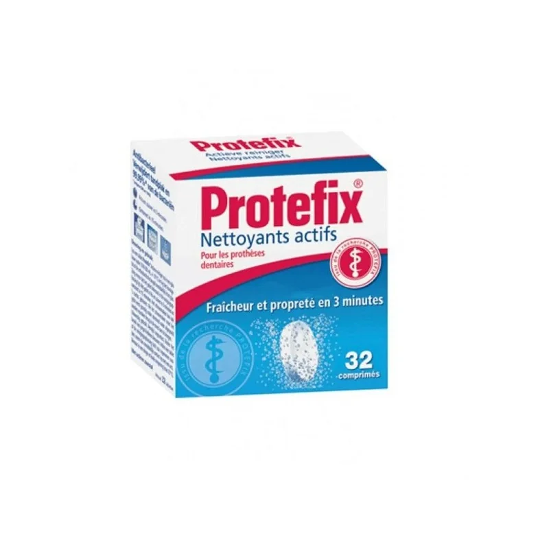 PROTEFIX NETTOYANTS ACTIFS 32 COMPRIMÉS EFFERVESCENTS