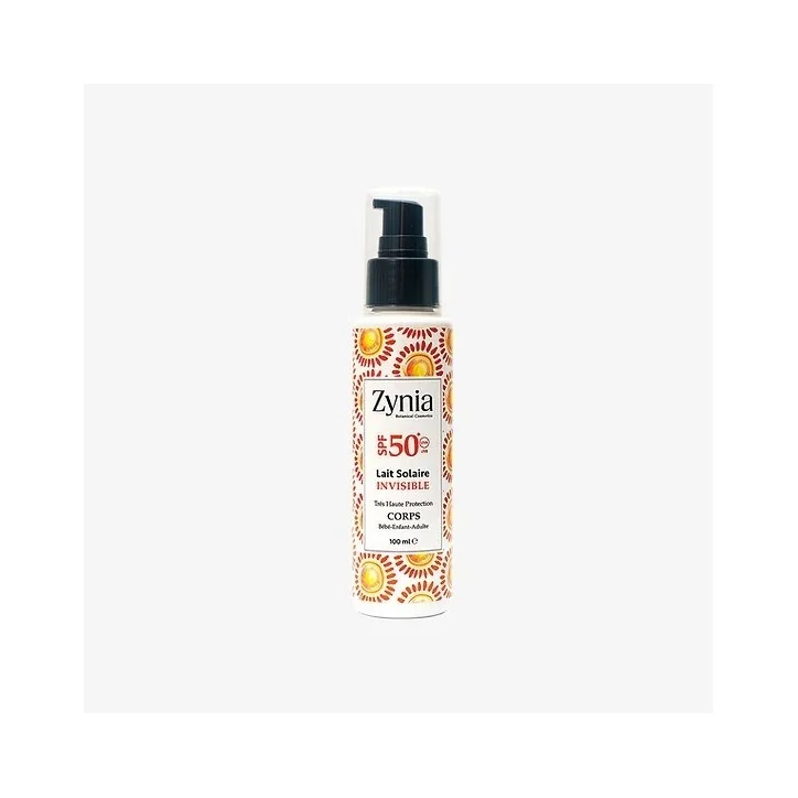 ZYNIA LAIT SOLAIRE INVISIBLE CORPS SPF50+ 100ML