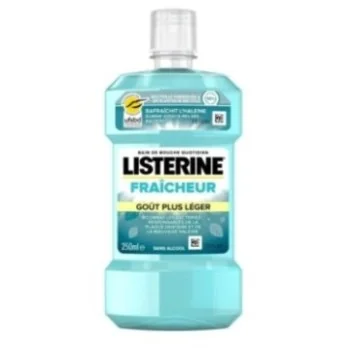 LISTERINE FRAÎCHEUR GOÛT PLUS LÉGER BAIN DE BOUCHE 250 ML