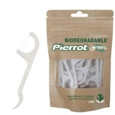 PIERROT FLOSSERS GREEN BIODEGRADABLE 30 UNITÉS PIERROT FLOSSERS GREEN BIODEGRADABLE 30 UNITÉS