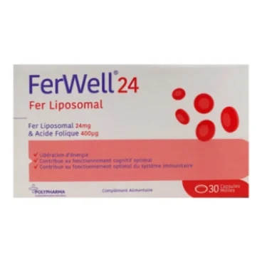 POLYPHARMA FERWELL 24 FER LIPOSOMAL 30 CAPSULES