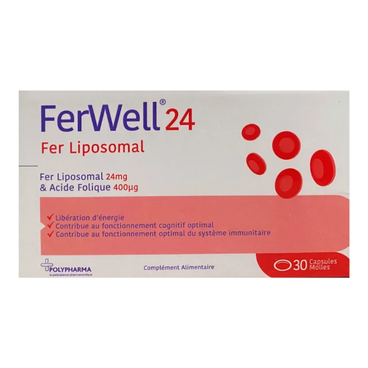 POLYPHARMA FERWELL 24 FER LIPOSOMAL 30 CAPSULES