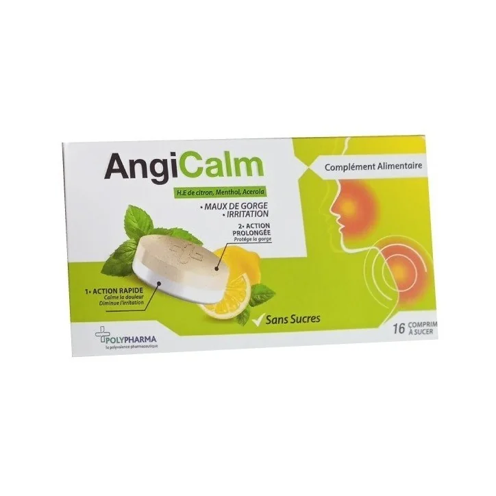 ANGICALM CITRON 16 COMPRIMER A SUCER