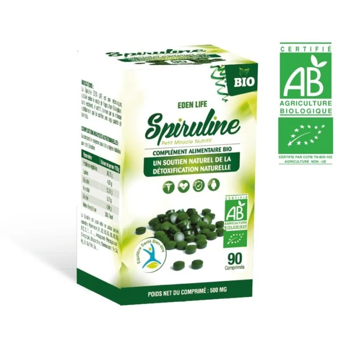 EDEN LIFE SPIRULINE 90 COMPRIMES