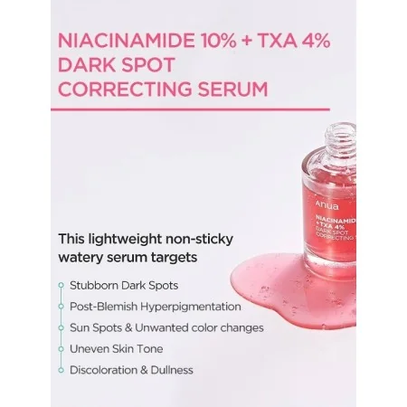 ANUA NIACINAMIDE 10 % + TXA 4 % SÉRUM CORRECTEUR DE TACHES BRUNES