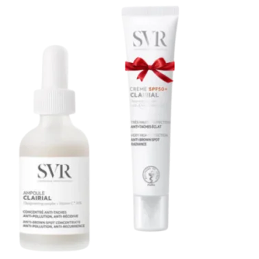 SVR COFFRET CLAIRIAL AMPOULE CONCENTRE ANTI TACHES 30ML+CLAIRIAL CREME ANTI TACHES BRUNES SPF50+ 40ML (OFFERT) SVR COFFRET CLAIRIAL AMPOULE CONCENTRE ANTI TACHES 30ML+CLAIRIAL CREME ANTI TACHES BRUNES SPF50+ 40ML (OFFERT)