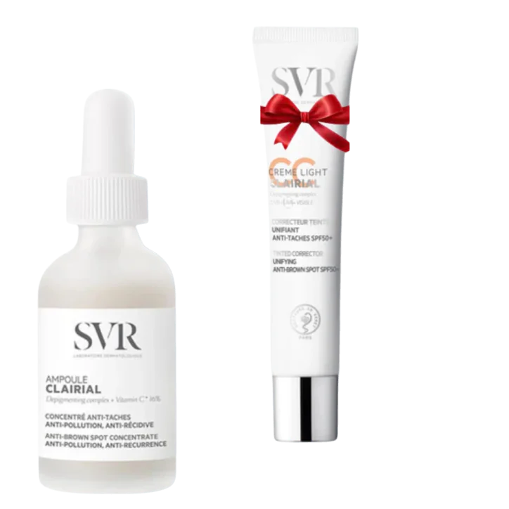 SVR COFFRET CLAIRIAL AMPOULE CONCENTRE ANTI TACHES 30ML+CLAIRIAL CC CREME LIGHT SPF50 40ML (OFFERT)