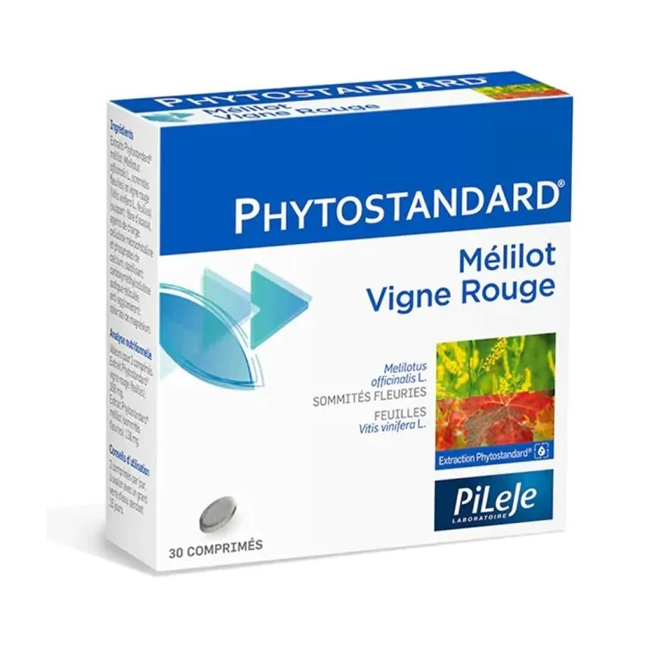 PILEJE PHYTOSTANDARD MELILOT ET VIGNE ROUGE 30 COMPRIMES