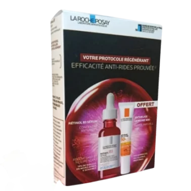 LA ROCHE POSAY COFFRET VOTRE PROTOCOLE RÉGÉNÉRANT SÉRUM RÉTINOL B3 30ML + FLUIDE INVISIBLE ANTHELIOS UVMUNE 400 SPF50+ 15ML