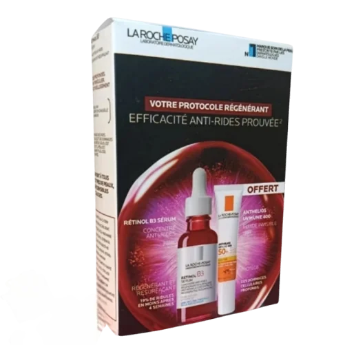 LA ROCHE POSAY COFFRET VOTRE PROTOCOLE RÉGÉNÉRANT SÉRUM RÉTINOL B3 30ML + FLUIDE INVISIBLE ANTHELIOS UVMUNE 400 SPF50+ 15ML