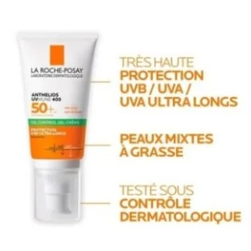 LA ROCHE POSAY ANTHELIOS UVMUNE 400 GEL-CRÈME OIL CONTROL INVISIBLE SPF50+ 50ML