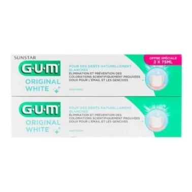GUM DENTIFRICE ORIGINAL WHITE DUO 2*75ML GUM DENTIFRICE ORIGINAL WHITE DUO 2*75ML