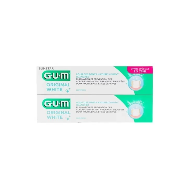GUM DENTIFRICE ORIGINAL WHITE DUO 2*75ML