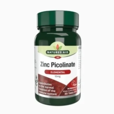 NATURES AID ZINC PICOLINATE 15MG 30 COMPRIMES