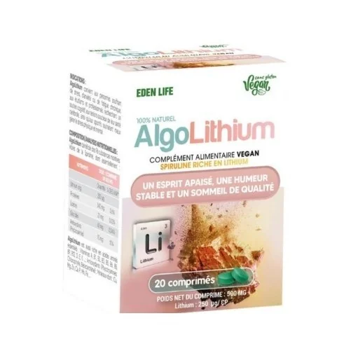 EDEN LIFE ALGO LITHIUM 20 COMPRIMÉS