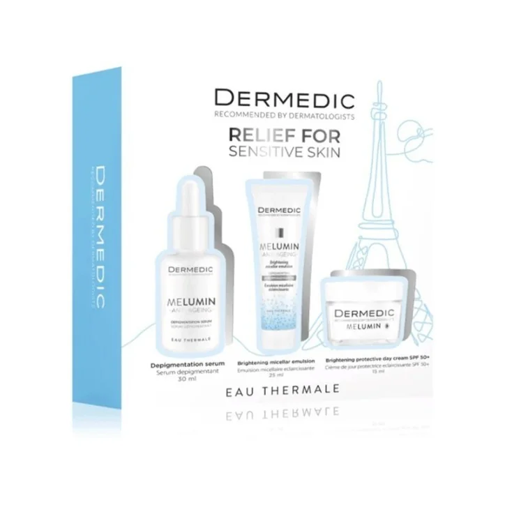 DERMEDIC COFFRET MELUMIN ANTI TACHE PEAU SENSIBLE