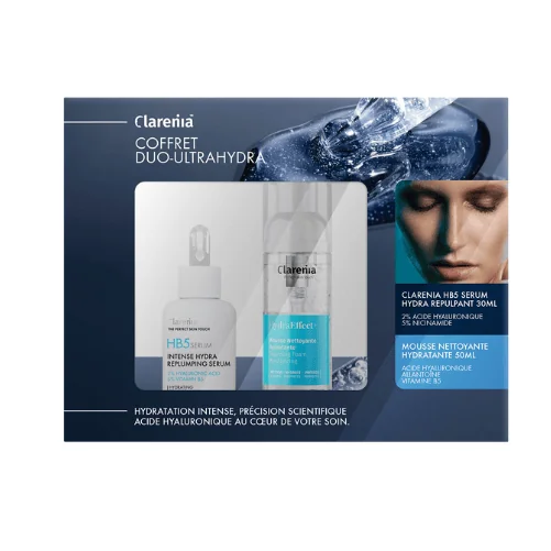 CLARENIA COFFRET DUO ULTRA HYDRA HB5 SERUM 30ML+HYDRAEFFECT MOUSSE 50ML (OFFERT)
