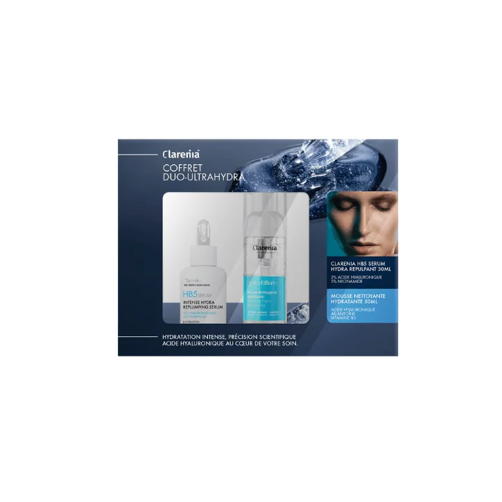 CLARENIA COFFRET DUO ULTRA HYDRA HB5 SERUM 30ML+HYDRAEFFECT MOUSSE 50ML (OFFERT)