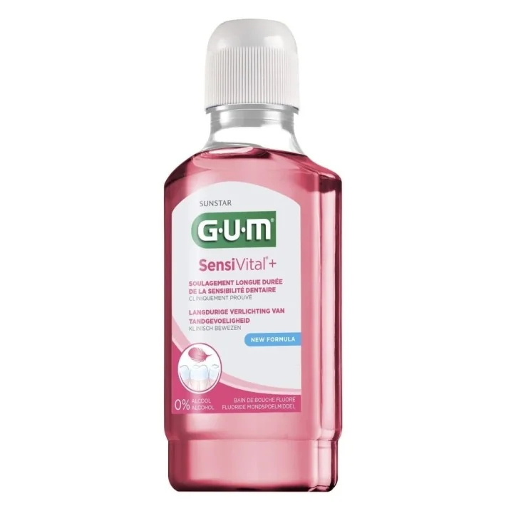 GUM SENSIVITAL+ BAIN DE BOUCHE FLUORÉ – DENTS SENSIBLES
