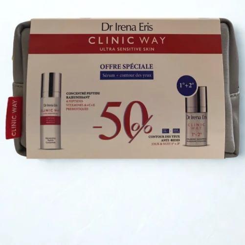 CLINIC WAY TROUSSE CONCENTRE PEPTIDE RAJEUNISSANT 30ML+CONTOUR DES YEUX ANTI RIDES 1+2 15ML (-50%)