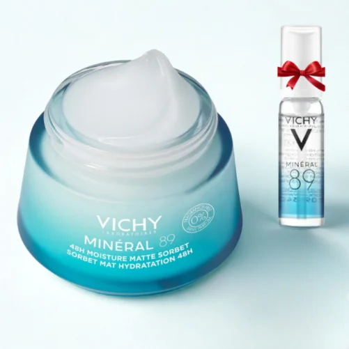 VICHY MINERAL 89 SORBET MAT HYDRATATION 72H 50ML+MINERAL BOOSTER 89 SERUM 10ML (OFFERT)