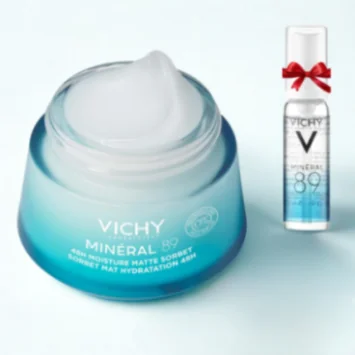 VICHY MINERAL 89 SORBET MAT HYDRATATION 72H 50ML+MINERAL BOOSTER 89 SERUM 10ML (OFFERT)