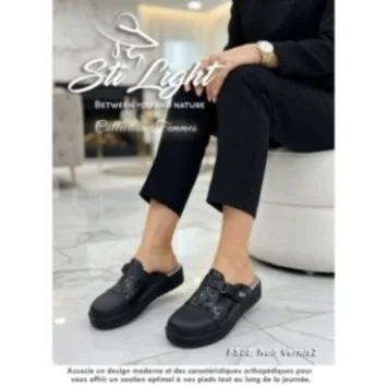 STI LIGHT CLAQUETTES ORTHO FEMME NOIR