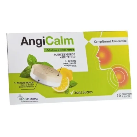ANGICALM CITRON 16 COMPRIMER A SUCER