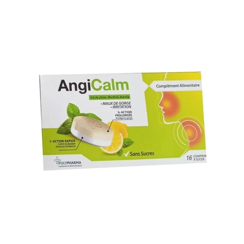 ANGICALM CITRON 16 COMPRIMER A SUCER