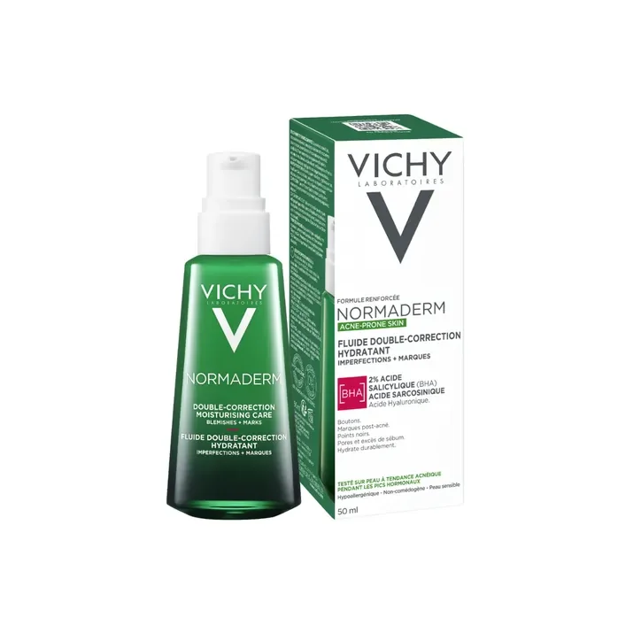 VICHY NORMADERM FLUIDE DOUBLE CORRECTION HYDRATANT QUOTIDIEN ANTI-ACNE 50 ML