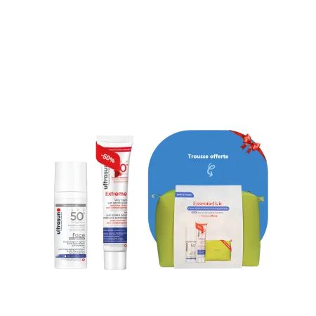 ULTRASUN PACK EXTREME SPF50+ 75ML (-50%) + FACE ANTI-ÂGE & ANTI-PIGMENTATION SPF50+ 50ML + TROUSSE OFFERTE