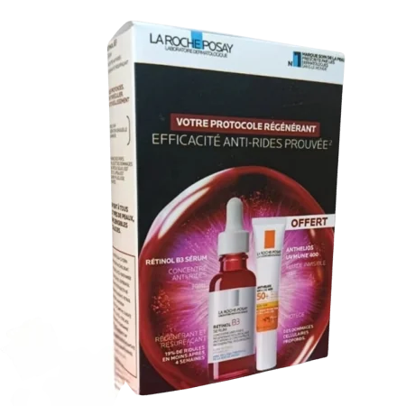 LA ROCHE POSAY COFFRET VOTRE PROTOCOLE RÉGÉNÉRANT SÉRUM RÉTINOL B3 30ML + FLUIDE INVISIBLE ANTHELIOS UVMUNE 400 SPF50+ 15ML
