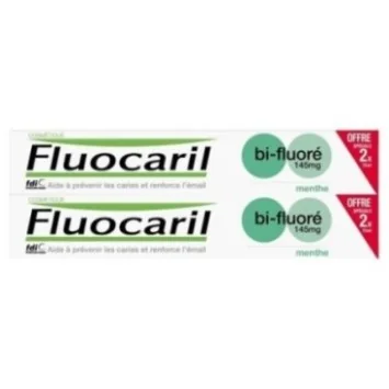 FLUOCARIL DENTIFRICE BI-FLUORÉ MENTHE 145MG 75ML LOT DE 2