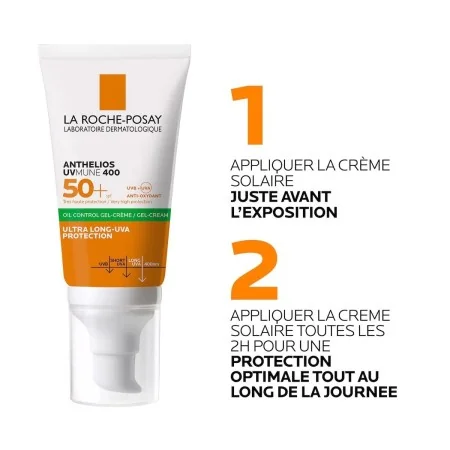 LA ROCHE POSAY ANTHELIOS UVMUNE 400 GEL-CRÈME OIL CONTROL INVISIBLE SPF50+ 50ML