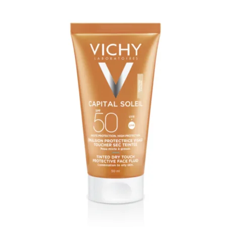VICHY CAPITAL SOLEIL EMULSION TOUCHER SEC TEINTEE SPF50 50ML