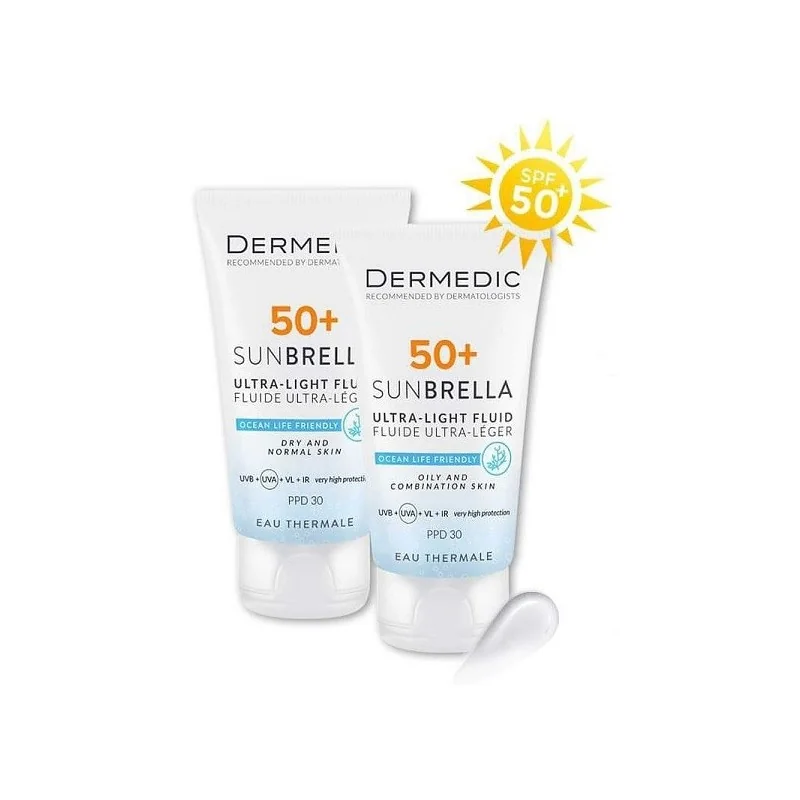 DERMEDIC SUNBRELLA ECRAN SPPF 50 P MIXTE A GRASSE 50G LOT DE 2