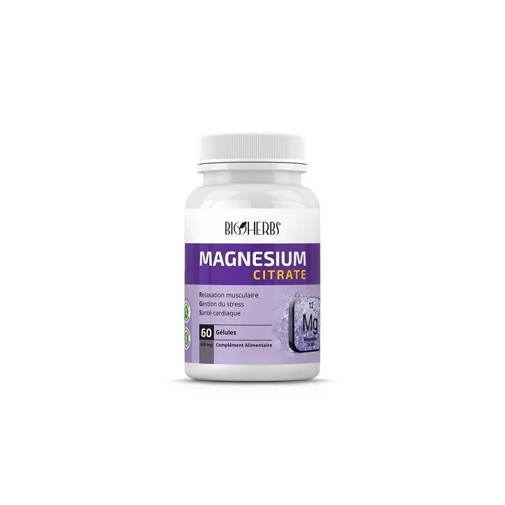 MAGNÉSIUM CITRATE  60 GÉLULES