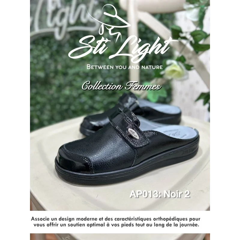 STI LIGHT CLAQUETTES ORTHO FEMME NOIR