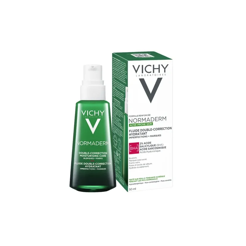 VICHY NORMADERM FLUIDE DOUBLE CORRECTION HYDRATANT QUOTIDIEN ANTI-ACNE 50 ML