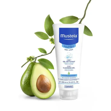 MUSTELA GEL NETTOYANT 2 EN 1 À L'AVOCAT BIO 200 ML